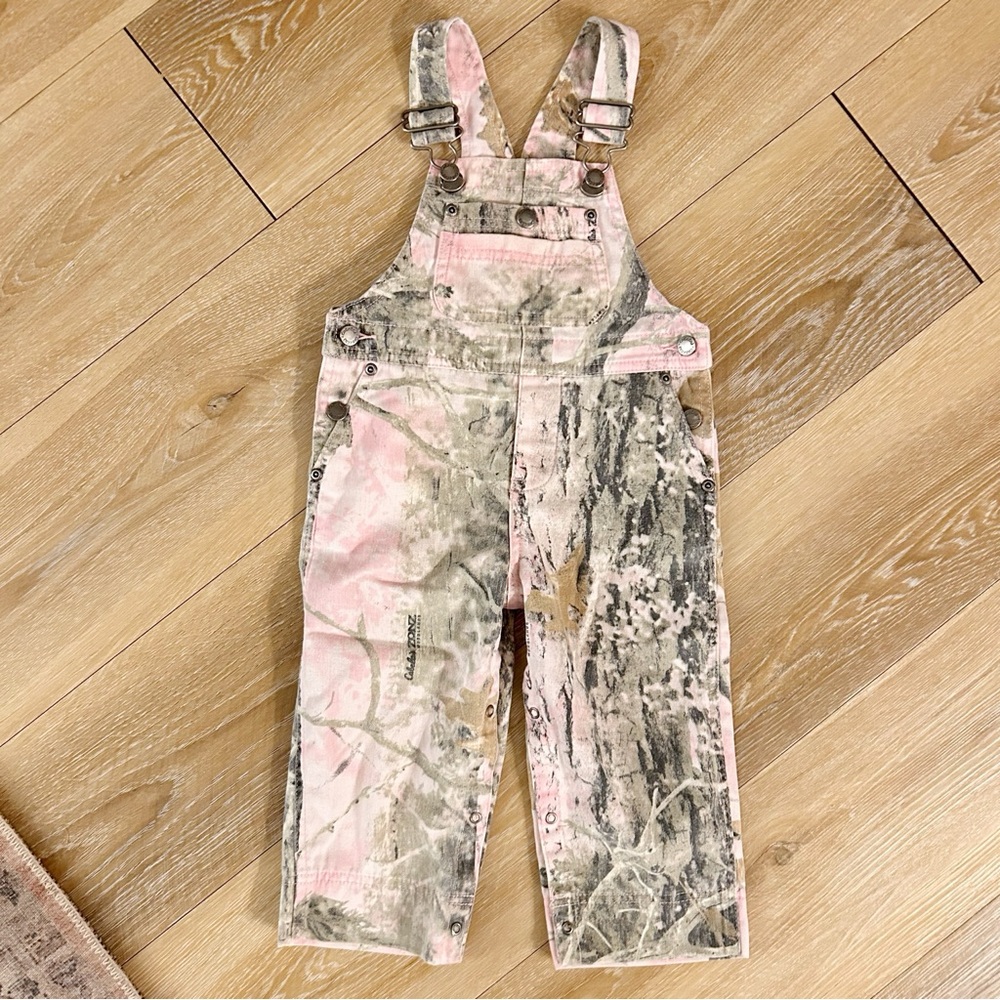 Cabelas Zonz Baby 18M Woodlands Pink Camo Overalls